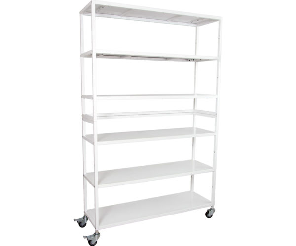 Vertical Grow Shelf Unit - 6 Shelves w/Wheels