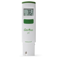 GroLine Waterproof pH/Temp TESTER/PEN with Case & Solutions
