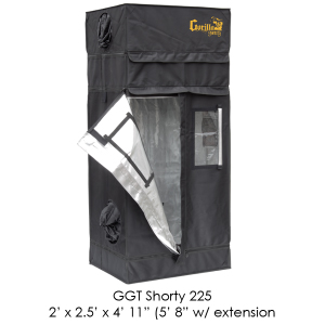SHORTY Gorilla Grow Tent, 2' x 2.5', w/9" Extension Kit