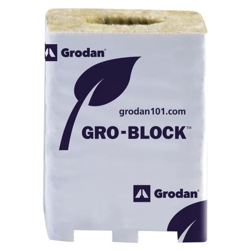 Gro Block Improved Large 3Inches GR5,6 w/ hole (3Inchesx3Inchesx4Inches) wrapped  (8/strip- 32 strips per cs)