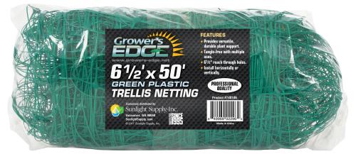 Grower's Edge Green Trellis Netting 6.5 ft x 50 ft