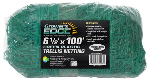 Grower's Edge Green Trellis Netting 6.5 ft x 100 ft