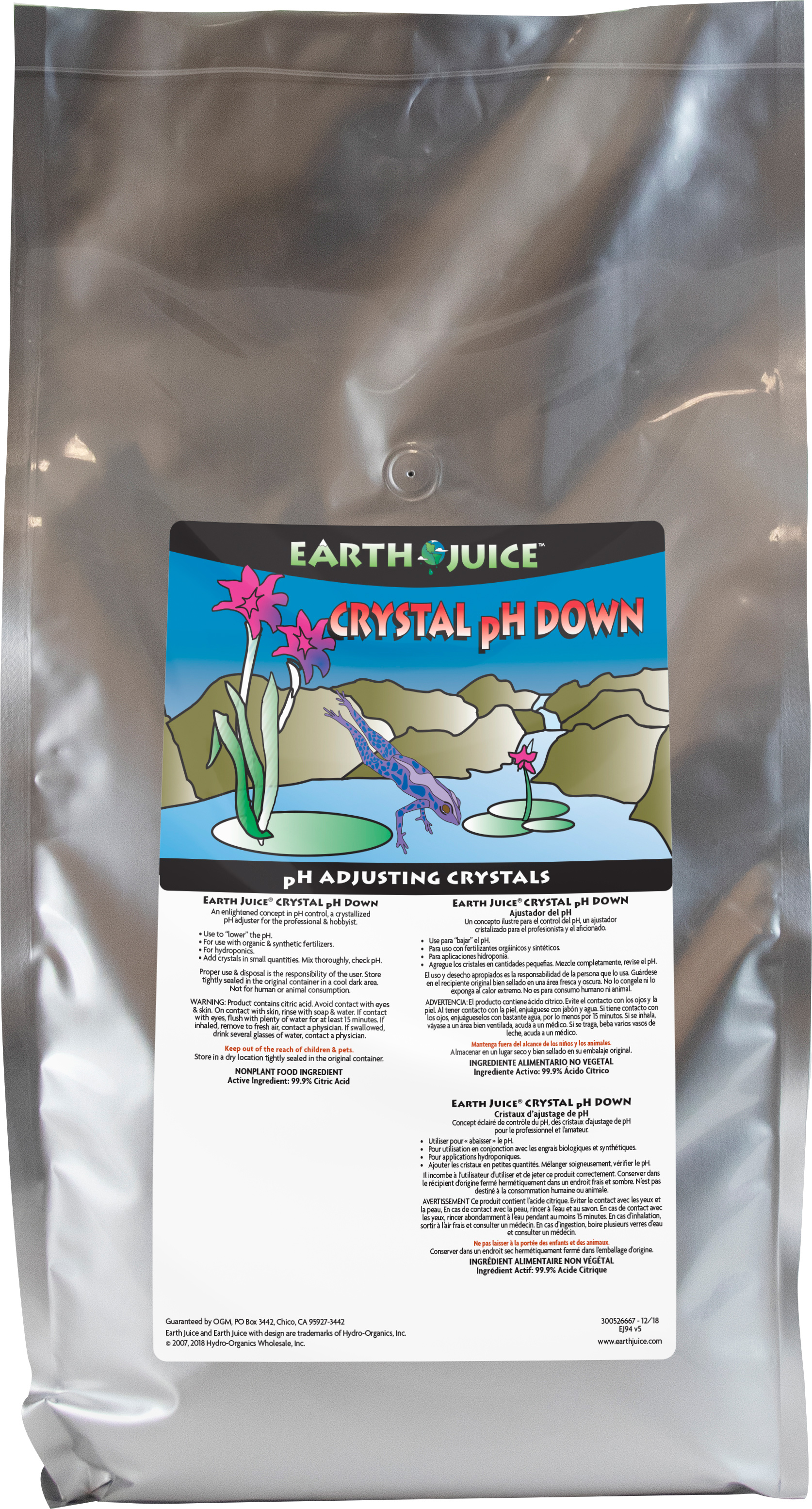 Earth Juice Crystal pH Up 0-0-47, 10 lbs