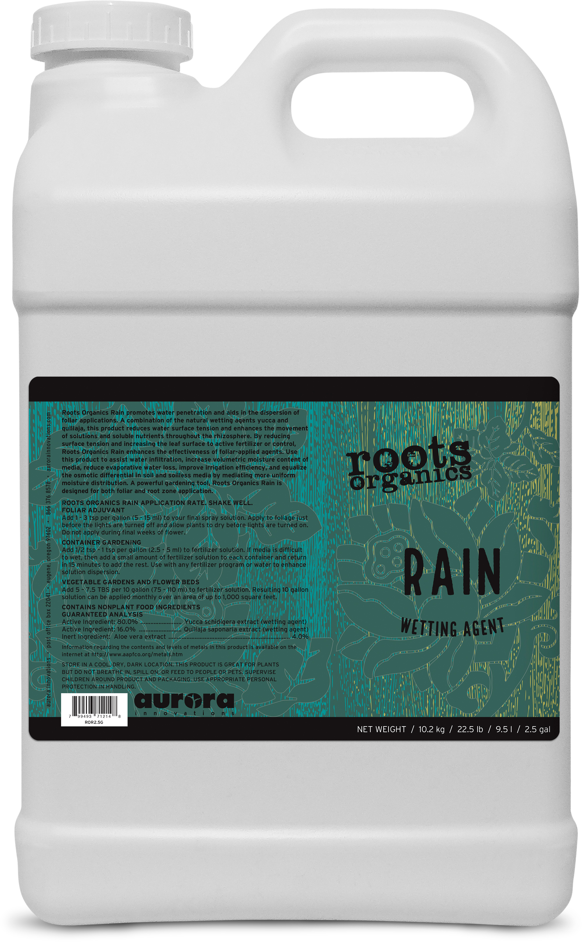 Roots Organics Rain 2.5 Gallon
